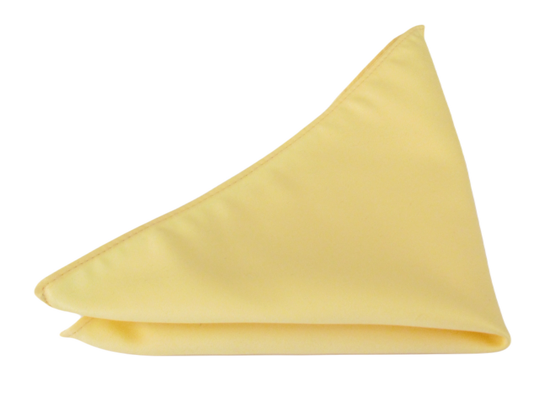 Lemon Satin Wedding Pocket Square by Van Buck