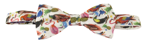 Birds of Paradise Bow Tie Made with Liberty Fabric