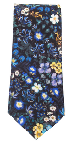 Mary Patricia Blue Cotton Tie Made with Liberty Fabric