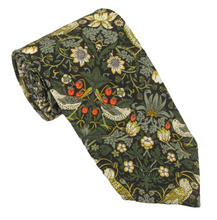 Strawberry Thief Forest Cotton Tie & Pocket Square Made with Liberty Fabric