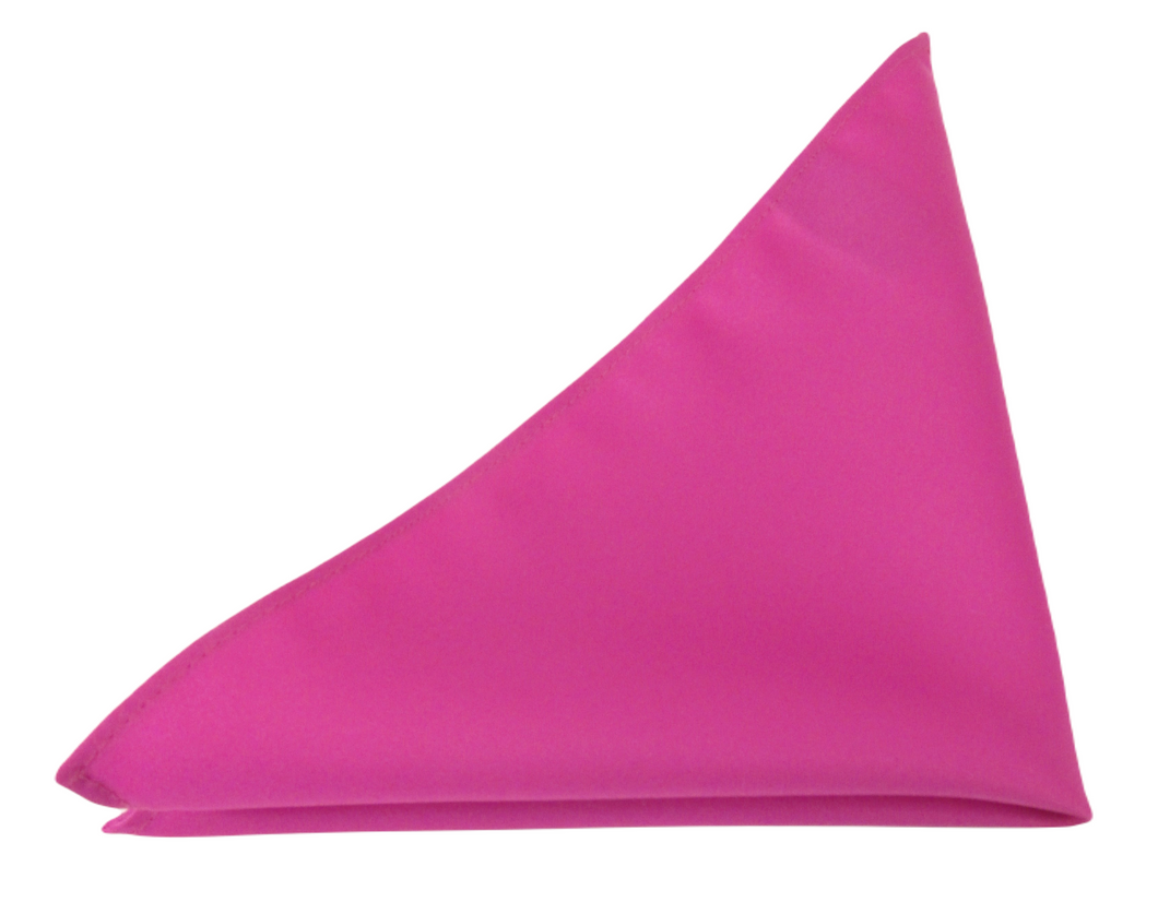 Fuchsia 53 Satin Wedding Pocket Square by Van Buck