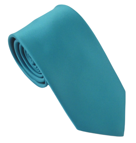 Dark Turquoise Satin Wedding Tie By Van Buck