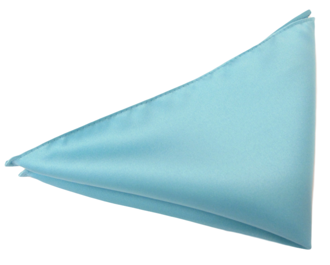 Turquoise 55 Satin Wedding Pocket Square