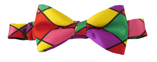 Harlequin Rainbow Bow Tie by Van Buck