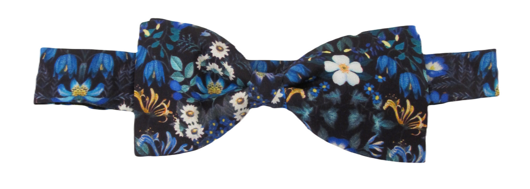 Mary Patricia Blue Bow Tie Made with Liberty Fabric