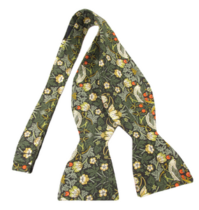 Strawberry Thief Forest Self Tie Bow Tie Made with Liberty Fabric