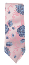 Pink Large Floral Tie by Van Buck