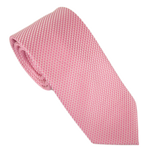 Baby Pink London Woven Silk Tie by Van Buck