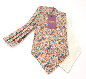 Emma & Georgina Orange Cotton Cravat Made with Liberty Fabric