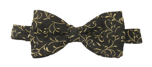 Gold Black & Gold Vine Lurex Bow Tie by Van BuckVine Lurex Bow Tie by Van Buck
