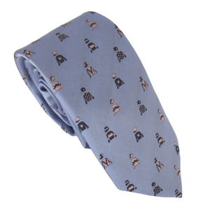 Blue Horse Jockey Silk Tie by Van Buck