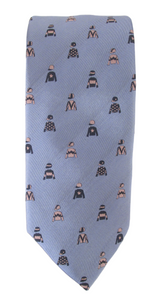 Blue Horse Jockey Silk Tie by Van Buck