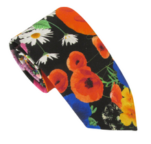 Poppy Floral Tie by Van Buck