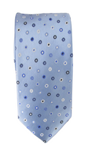 Blue White Dots London Silk Tie by Van Buck