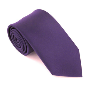 Bright Purple Satin Wedding Tie by Van Buck