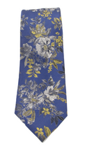 Blue Art Flowers Red Label Silk Tie by Van Buck