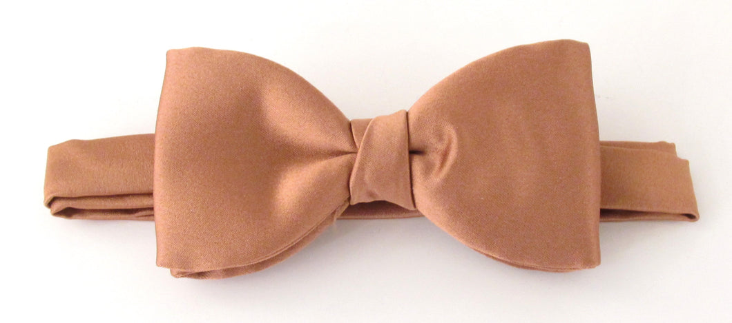 Terracotta Satin Bow Tie by Van Buck