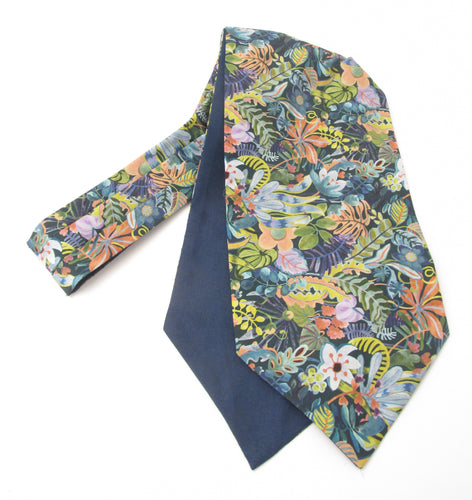 Jungle Cotton Cravat Made with Liberty Fabric