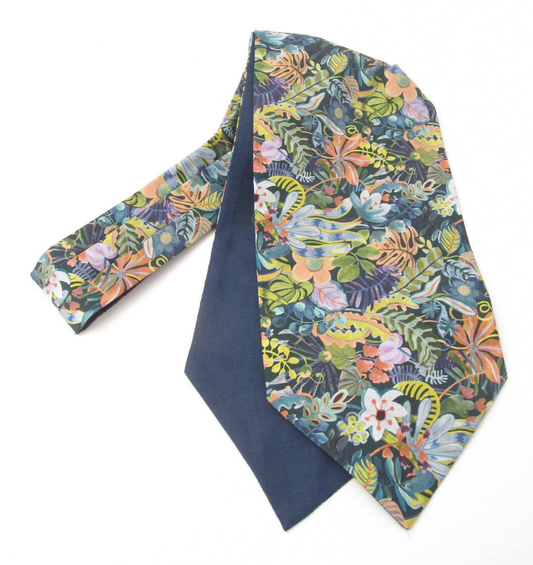 Jungle Cotton Cravat Made with Liberty Fabric