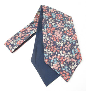 Sea Blossom Pink Cotton Cravat Made with Liberty Fabric