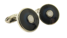 Van Buck Limited Edition Navy Circle Cufflinks