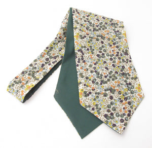 Wilshire Bud Green Cotton Cravat Made with Liberty Fabric
