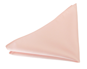 Baby Pink Satin Wedding Pocket Square by Van Buck