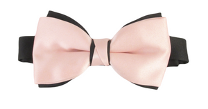 Pink & Black Two Tone Bow Tie by Van Buck