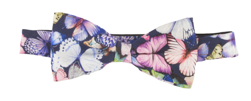 Pink Pastel Butterfly Bow Tie by Van Buck