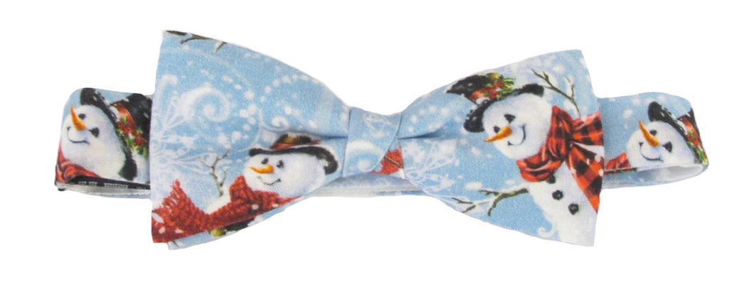 Snowman In A Snowstorm Bow Tie by Van Buck