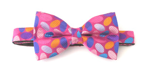 Cerise Oval Silk Bow Tie by Van Buck