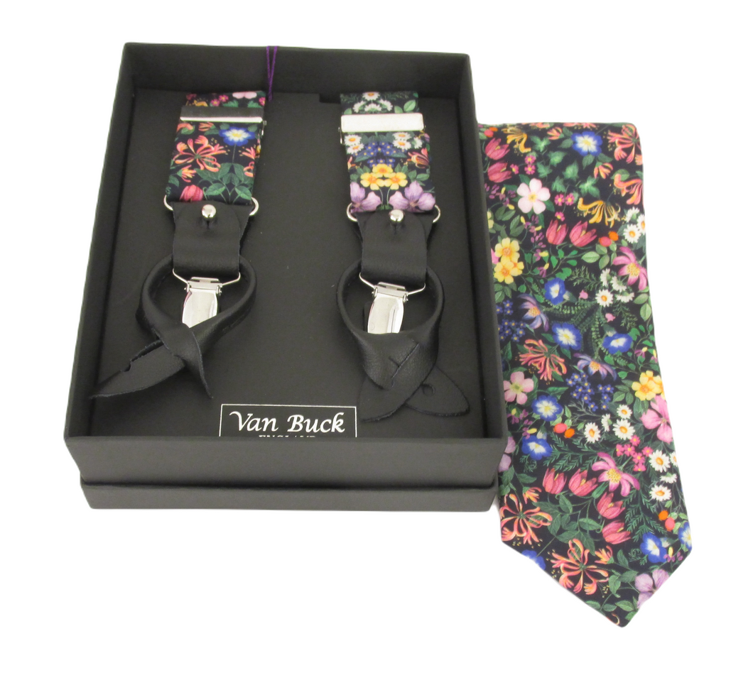 Mary Patricia Multi Tie & Trouser Braces Set Made with Liberty Fabric