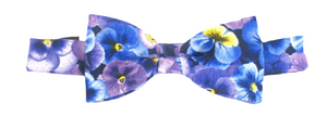 Purple Pansies Bow Tie by Van Buck