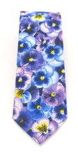 Purple Pansies Cotton Tie by Van Buck