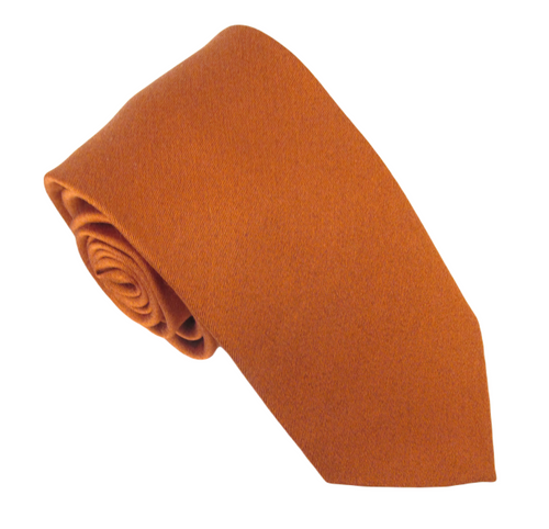 Orange Soho Silk Wedding Tie by Van Buck