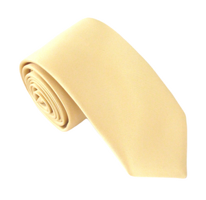 Lemon Yellow Satin Wedding Tie By Van Buck