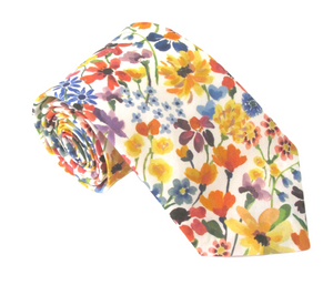 Dreams of Summer Multi Cotton Tie Made with Liberty Fabric