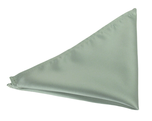 Sage Green Satin Wedding Pocket Square By Van Buck