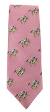 Pink Horse Racing Silk Tie by Van Buck