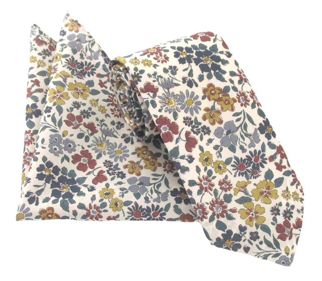 Annabella Cotton Tie & Pocket Square Made with Liberty Fabric