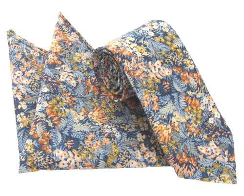 Connie Evelyn Cotton Tie & Pocket Square Made with Liberty Fabric