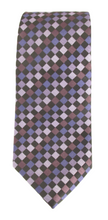 Purple Check Patterned Tie by Van Buck