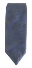 Navy Paisley Self Patterned Tie by Van Buck