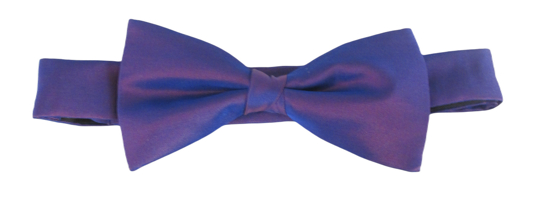 Blue Iridescent Shimmer Two Tone Bow Tie by Van Buck