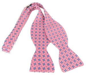 Pink Star Silk Self-Tied Silk Bow Tie by Van Buck