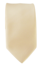 Beige Satin Wedding Tie By Van Buck