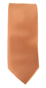 Terracotta Dark Satin Wedding Tie by Van Buck