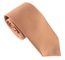 Terracotta Light Satin Wedding Tie by Van Buck