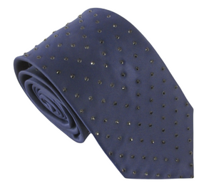 Navy Diamante Evening Wear Tie by Van Buck