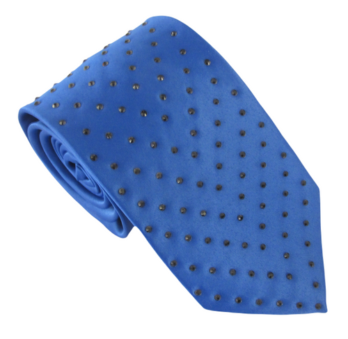 Royal Blue Diamante Evening Wear Tie by Van Buck